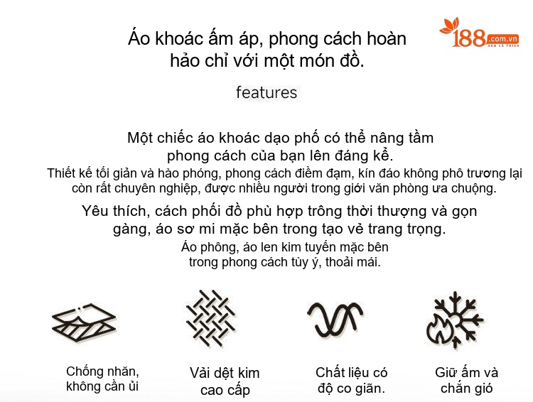 Áo khoác bomber nam dệt kim dáng ngắn phong cách công sở chi tiết 2
