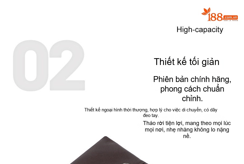 Ví Cầm Tay Nam Da Mờ Dáng Dài Có Dây Đeo Màu Nâu chi tiết 8