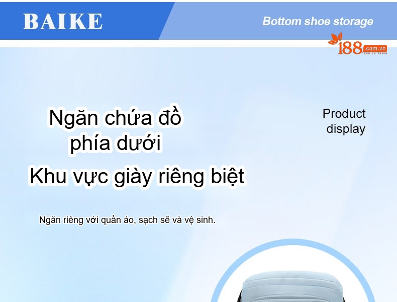Balo Đa Năng Nữ Chống Thấm Nước, Chia Ngăn Ướt Khô, Dung Tích Lớn Màu Xám, Xanh chi tiết 28