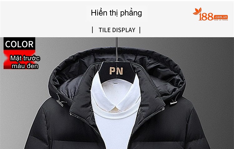 Áo Khoác Phao Nam Dáng Dài Có Mũ Trùm Đầu Cotton Dày Dặn Màu Đen, Xanh Dương, Xanh... chi tiết 15