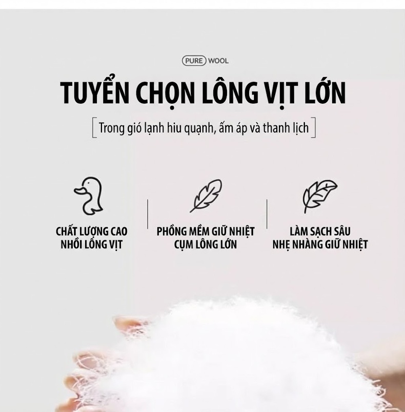 Áo Khoác Phao Nữ Lông Vũ Dáng Ngắn Thời Trang Thu Đông Màu Xanh Navy, Đen chi tiết 4