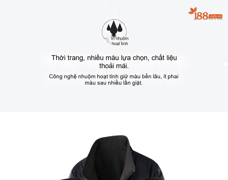 Áo Khoác Gió Nam Hai Mặt Phong Cách Ins Thời Trang Thu Đông Màu Kem, Đen, Xanh, Xám chi tiết 3