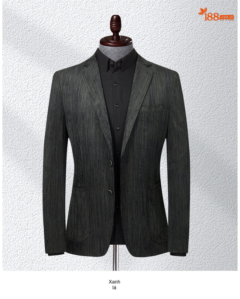 Áo Vest Nam Dáng Ôm Vải Nhung Gân Chống Nhăn Phong Cách Hàn Quốc Màu Nâu, Xanh Navy, Xám chi tiết 18