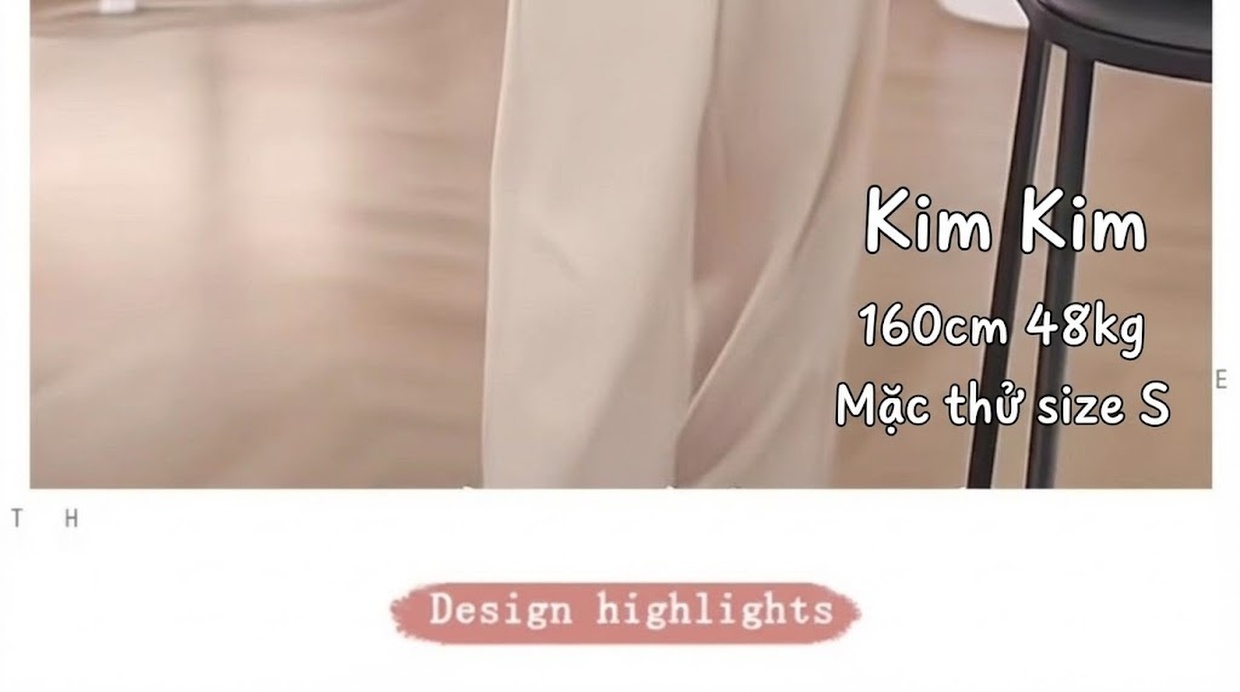 Bộ Đồ Thể Thao Nữ Áo Khoác Có Mũ Quần Ống Rộng Phong Cách Casual Màu Be chi tiết 2