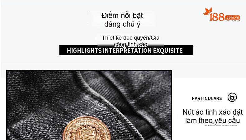 Quần Jean Nam Ống Đứng Dáng Rộng Thoải Mái Màu Xanh Đậm, Xanh Nhạt, Đen chi tiết 7