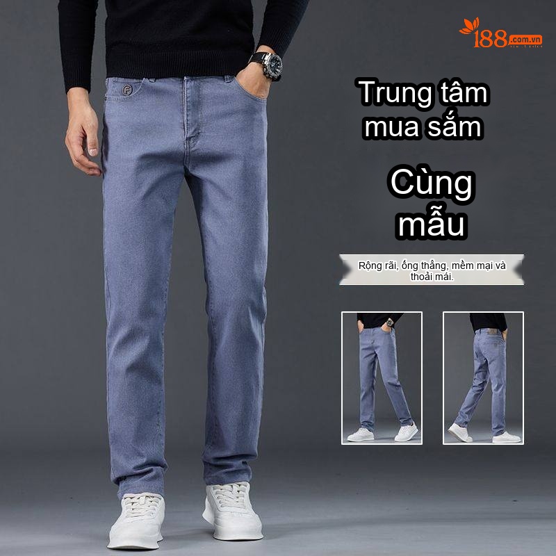 Quần Dài Nam Cotton Thun Co Giãn Dáng Suông Rộng Phong Cách Công Sở Màu Đen, Xám, Nâu, Xanh