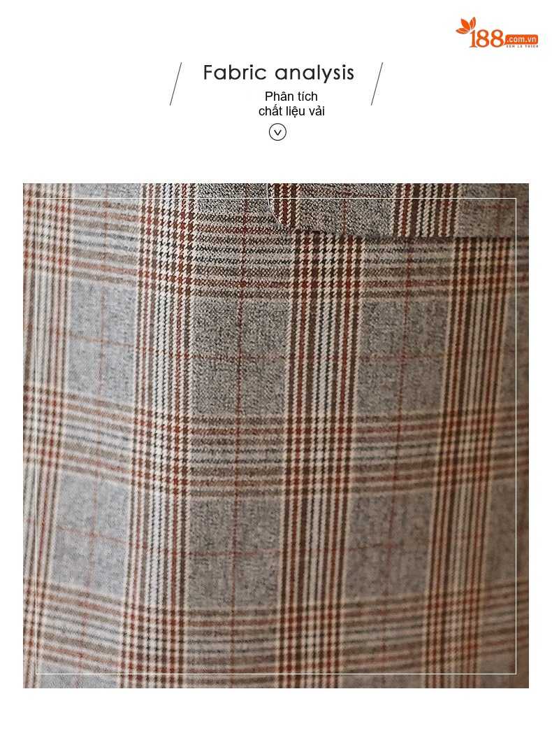 Áo Khoác Blazer Nữ Kẻ Ô Một Nút Phong Cách Thời Trang Thanh Lịch chi tiết 3