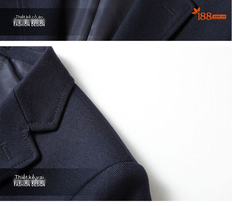 Áo Khoác Blazer Nam Màu Đen, Nâu, Xám Áo Vest Công Sở Thu Đông chi tiết 16