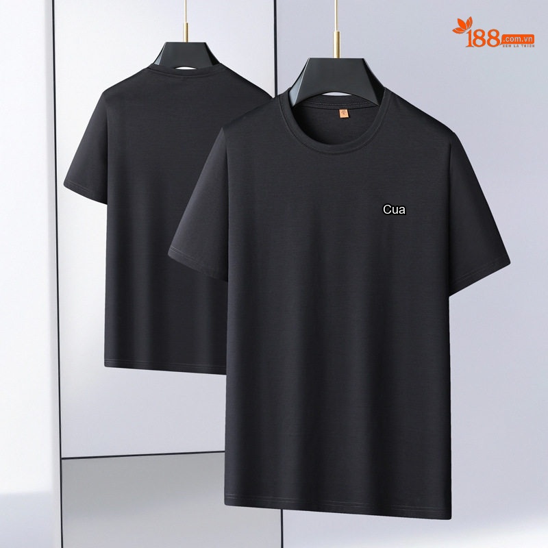 Áo Thun Tay Ngắn Nam Cotton Cổ Tròn Form Rộng Màu Xanh Nhạt, Xám, Xanh Đen, Đen...