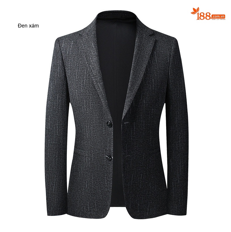 Áo Vest Dệt Kim Co Giãn Thu Đông Trung Niên Nam Kiểu Ôm Dáng Màu Xám Đen chi tiết 14