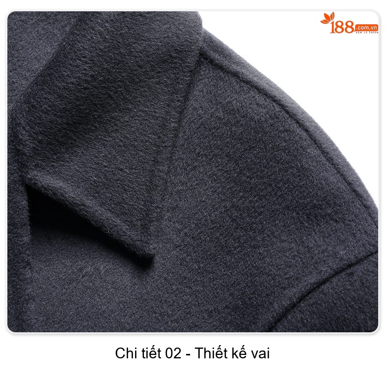 Áo Khoác Dạ Nam Dáng Dài Tay Raglan Hai Hàng Khuy Màu Nâu, Xám Đậm, Đen chi tiết 21