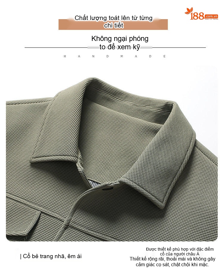 Áo khoác bomber nam dệt kim dáng ngắn phong cách công sở chi tiết 10