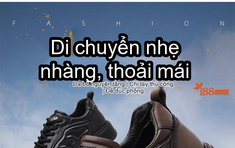 Giày Thể Thao Nam Da Bò Chiều Cao Đế Khoảng 4cm Màu Đen, Nâu chi tiết 1