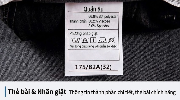 Quần Âu Nam Dáng Suông Lịch Lãm Thoải Mái Chống Nhăn Màu Đen, Xanh Navy, Be, Xám... chi tiết 29