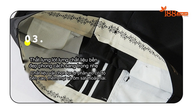 Quần Tây Nam Lụa Tencel Mỏng Chống Nhăn Co Giãn Dáng Ôm Màu Đen chi tiết 12