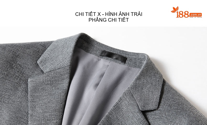 Áo Vest Blazer Nam Mỏng Nhẹ Phong Cách Hàn Quốc Màu Xám chi tiết 9