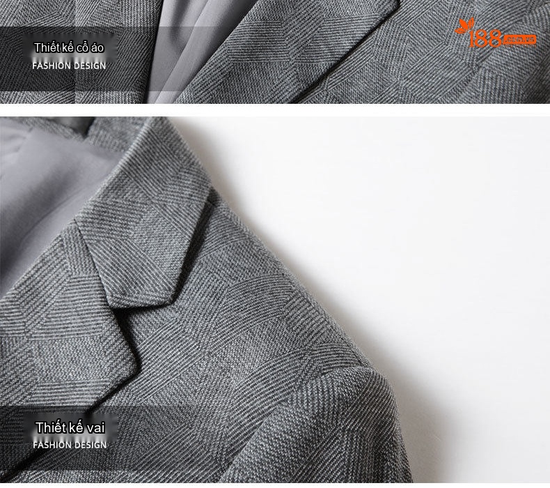 Áo Vest Blazer Nam Mỏng Nhẹ Phong Cách Hàn Quốc Màu Xám chi tiết 10