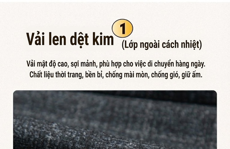 Áo Khoác Nam Trung Niên Thu Đông Dáng Ôm Ngắn Vải Lông Thỏ Họa Tiết Kẻ Sọc Thời Trang Màu Xám chi tiết 3