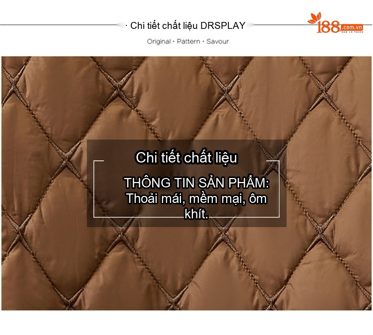 Áo Khoác Cotton Chần Bông Dáng Ngắn Cổ Bẻ Phong Cách Tiểu Thư Màu Nâu, Trắng, Đen chi tiết 6