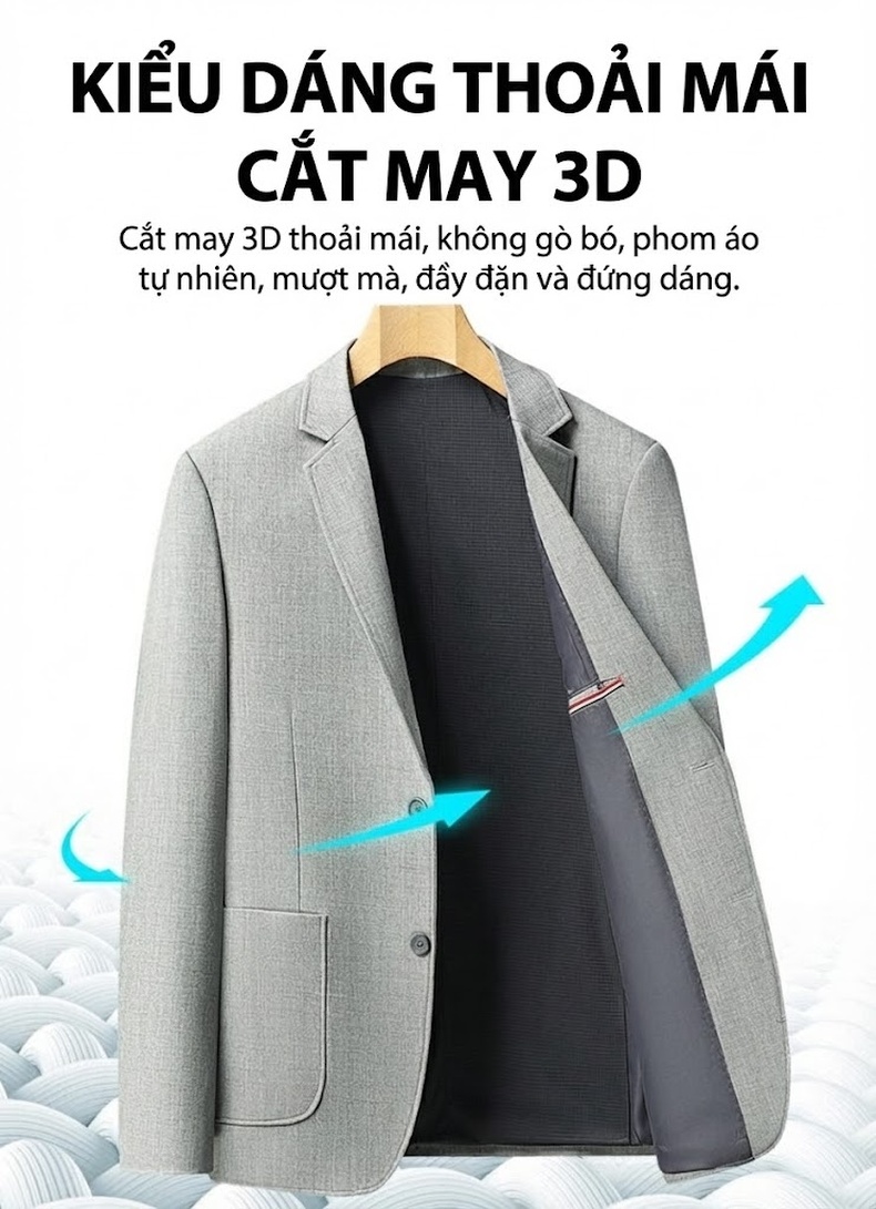 Áo Vest Nam Dệt Kim Co Giãn Không Nhăn Phong Cách Hàn Quốc Màu Đỏ Tía, Xanh Navy, Be, Xám... chi tiết 12