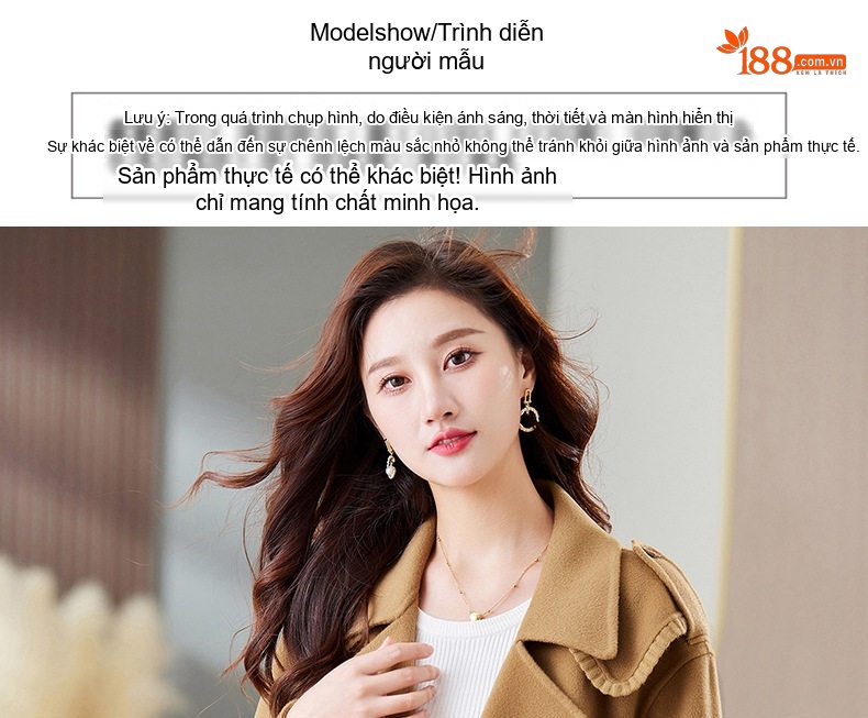Áo Khoác Dạ Nữ Hai Mặt Dáng Ngắn Cổ chữ Vest Thời Trang Màu Đỏ, Nâu, Đen, Hồng chi tiết 24