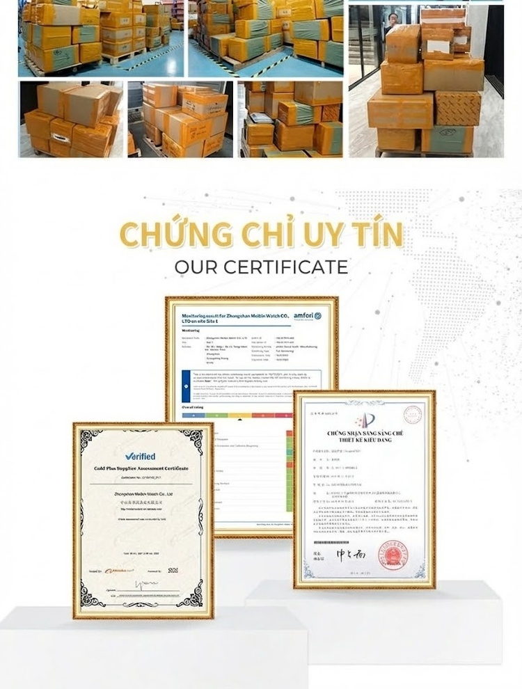 Đồng Hồ Nữ Labaoli Dây Da Mặt Vuông LA156 Màu Nâu, Xanh chi tiết 1