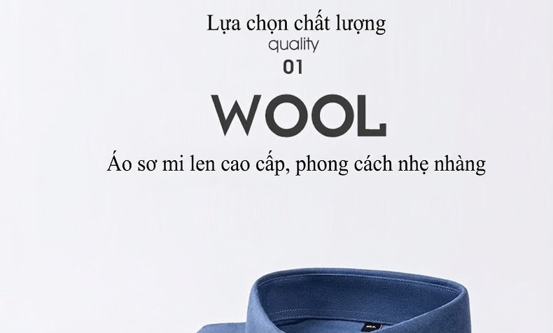 Áo Sơ Mi Nam Dài Tay Chất Liệu Lông Cừu Màu Xanh, Đỏ Rượu, Xám, Đen... chi tiết 1
