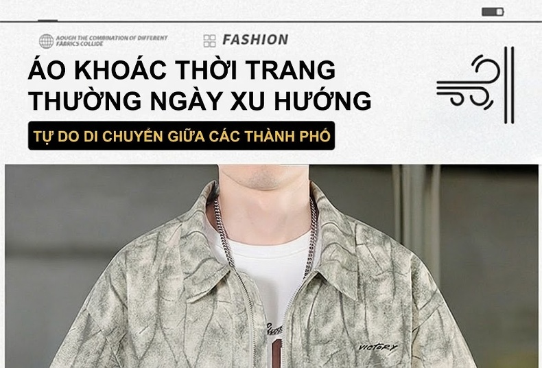 Áo Khoác Bomber Nam Phong Cách Lính Vải Dệt Mỏng Nhẹ Màu Rêu, Xám, Xanh Dương chi tiết 1