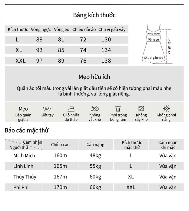 Váy ngủ hai dây lụa tơ tằm có đệm ngực mỏng nhẹ mùa hè thu chi tiết 5