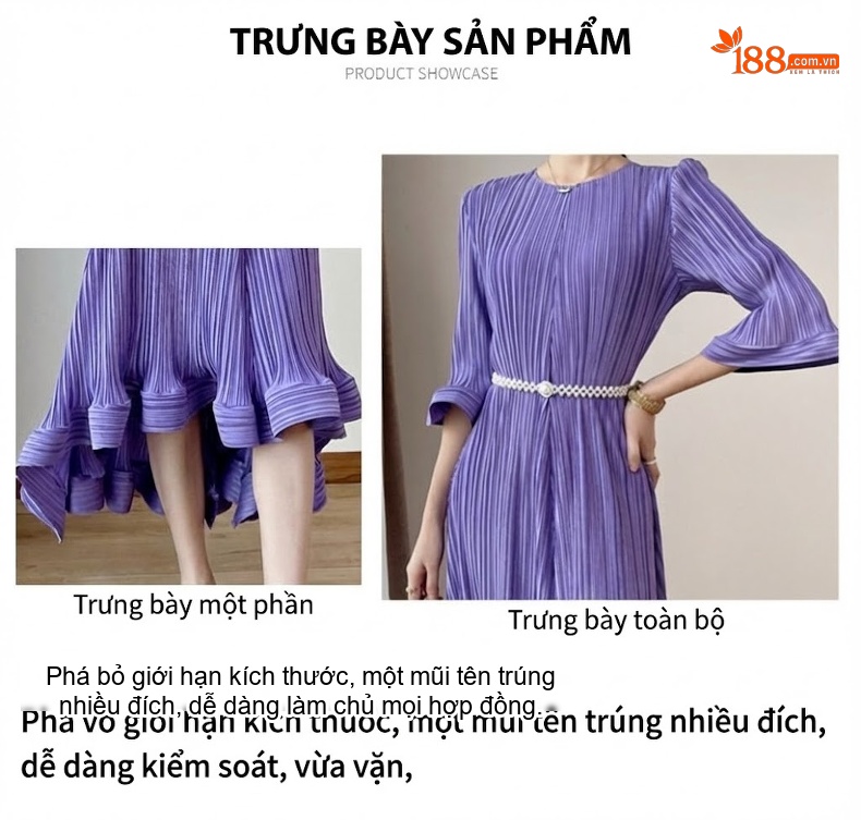 Váy Midi Nữ Thiết Kế Xếp Ly Eo Thun Phong Cách Pháp Màu Tím, Xanh, Đen chi tiết 2