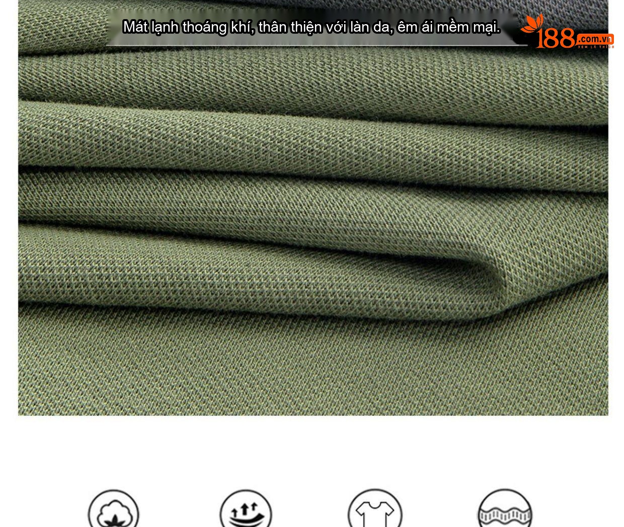 Áo Polo Nam Tay Ngắn Cotton Pima, Vải Mesh Thoáng Khí Màu Đen, Xám chi tiết 4