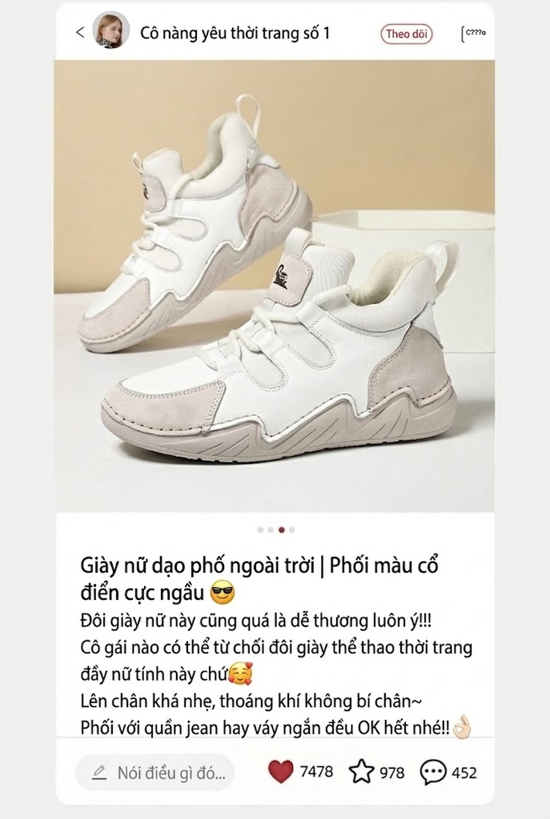 Giày Martin Nữ Da Thật Cổ Cao Chiều Cao Đế Khoảng 3cm Phong Cách Thể Thao Màu Trắng, Nâu chi tiết 2