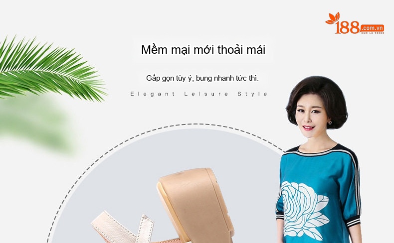 Dép Sandal Nữ Quai Ngang Da Bò Đế Cao 5cm - 6cm Màu Đen, Kem chi tiết 6