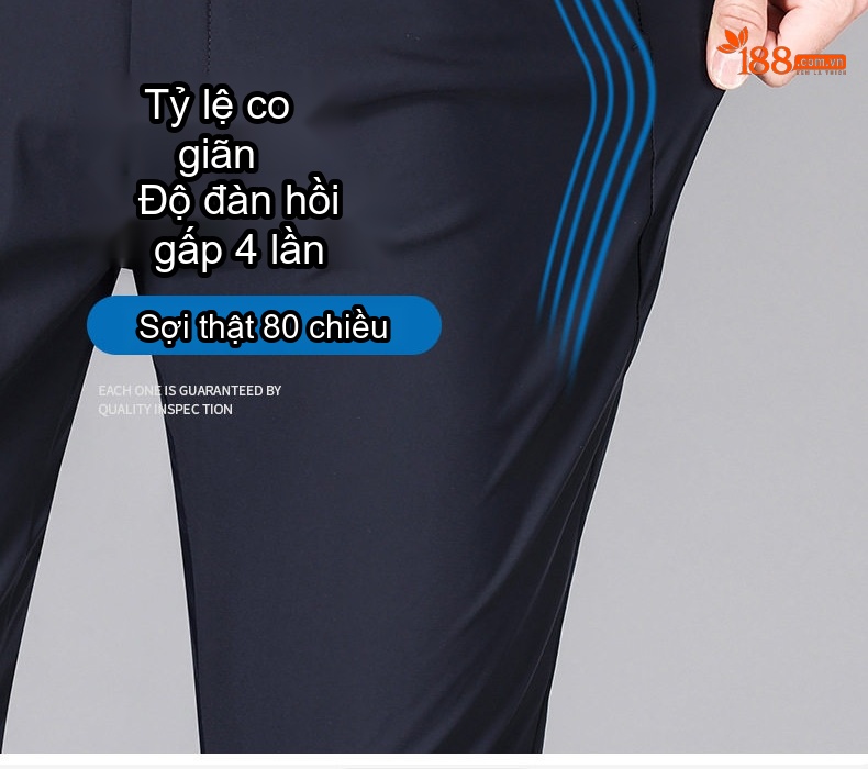 Quần Dài Nam Dáng Ôm Vừa Vặn Giữ Ấm Màu Đen chi tiết 29