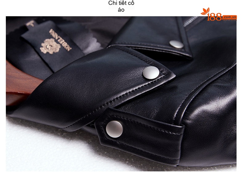 Áo Khoác Da Cừu Nữ Dáng Ôm Ngắn Phong Cách Moto Màu Trắng, Đỏ chi tiết 16