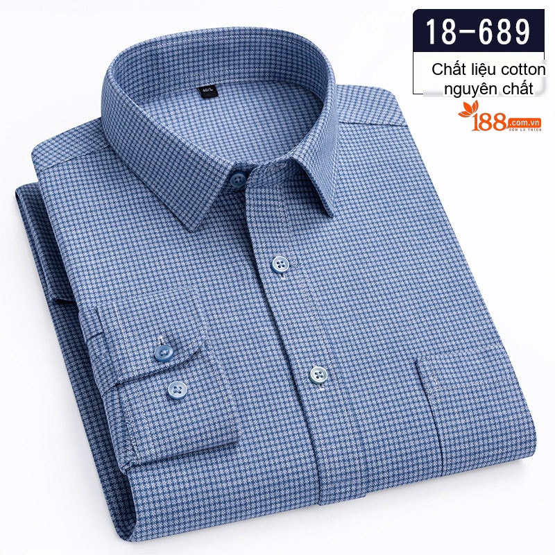 Áo Sơ Mi Nam Cotton Dài Tay Kẻ Caro Thời Trang Công Sở Thoải Mái Màu Đỏ, Xanh, Xám, Be...