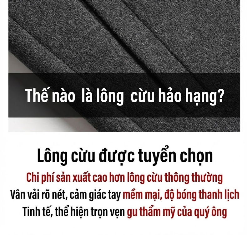 Áo Khoác Phao Nam Lông Cừu Non Dày Dặn Cổ Trụ Thời Trang Thu Đông Màu Xám, Trắng, Đen chi tiết 1