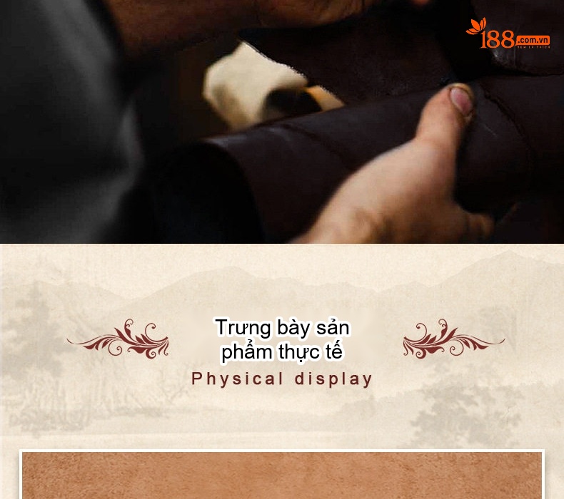 Túi Xách Tay Nam Da Bò Vân Cá Sấu Công Sở, Đựng Tài Liệu, Đeo Chéo Màu Nâu Đen chi tiết 4