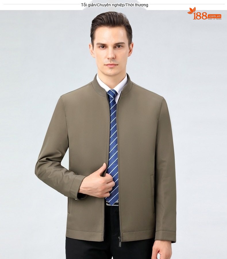 Áo Khoác Bomber Nam Lụa Tằm Tơ Dáng Ôm Chống Nhăn Màu Đen, Xám, Xanh Navy, Đỏ... chi tiết 30