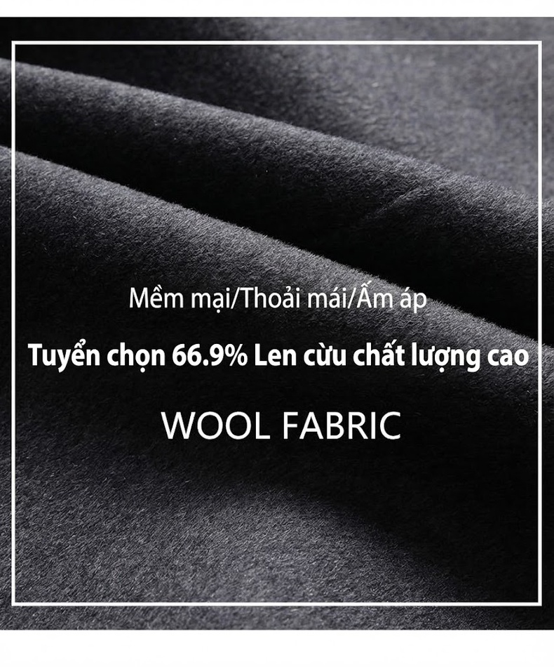 Áo Khoác Nam Dạ Pha Lông Vũ Dáng Dài Vừa Hai Mặt Màu Xám, Xanh Đen chi tiết 30