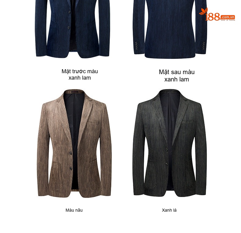 Áo Vest Nam Dáng Ôm Vải Nhung Gân Chống Nhăn Phong Cách Hàn Quốc Màu Nâu, Xanh Navy, Xám chi tiết 4