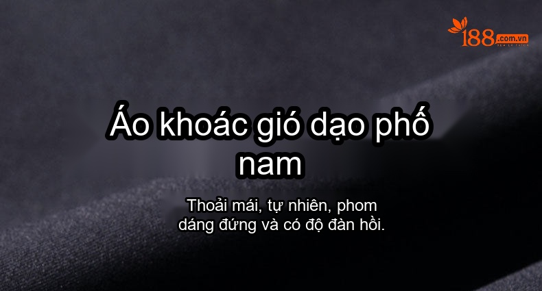 Áo Khoác Gió Nam Dáng Dài Vải Mịn Thiết Kế Thanh Lịch Màu Đen, Xám chi tiết 1