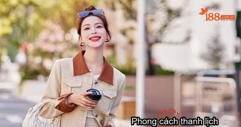 Set Áo Khoác Lửng Tay Dài Chân Váy Dài Dáng Ôm Thời Trang Hàn Quốc Màu Be chi tiết 1