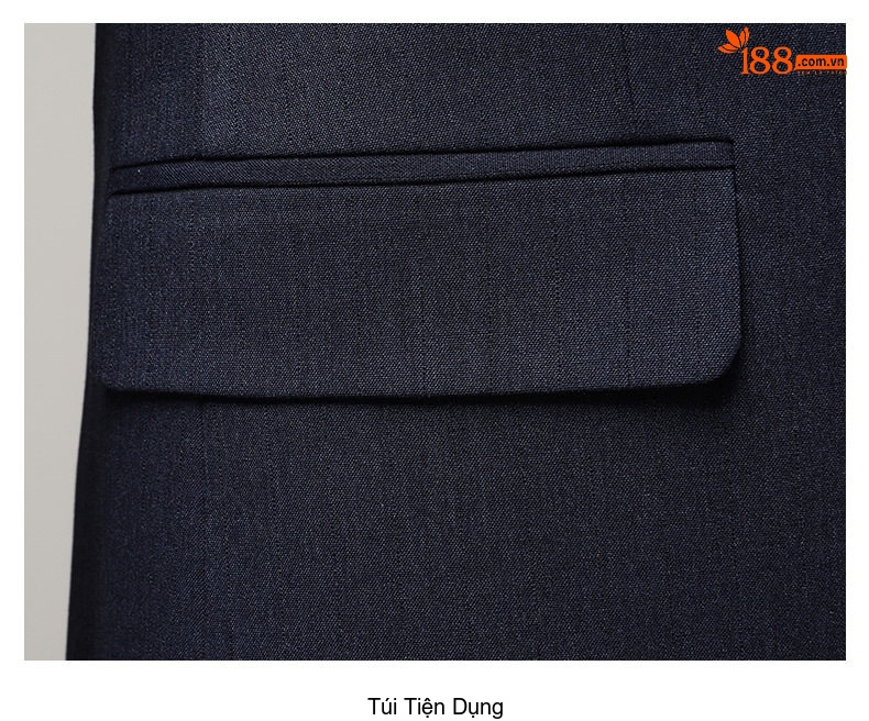 Bộ Vest Nam Wool Lịch Lãm Công Sở Mùa Thu Đông Màu Xanh Navy chi tiết 17