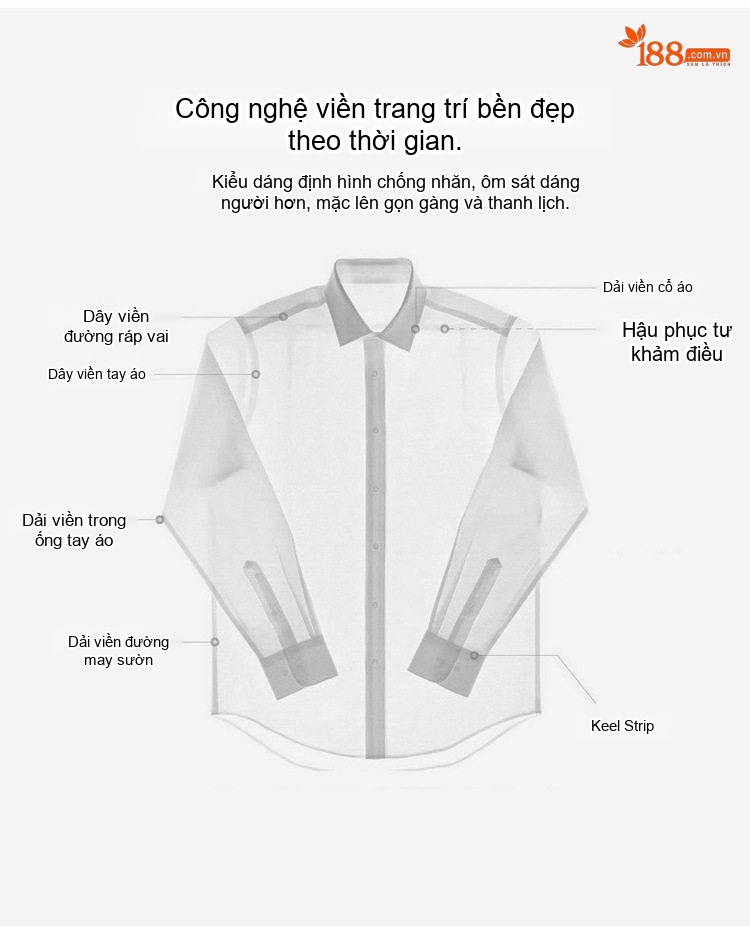 Áo Sơ Mi Dài Tay Nam Sợi Tre Co Giãn Thoải Mái Màu Trắng, Xanh Dương, Xám, Đen... chi tiết 9