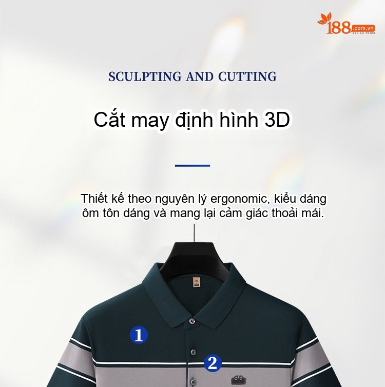 Áo Polo Nam Cotton Tay Ngắn Form Rộng Cổ Bẻ Thanh Lịch Màu Trắng, Xanh Đen, Xanh Navy chi tiết 10
