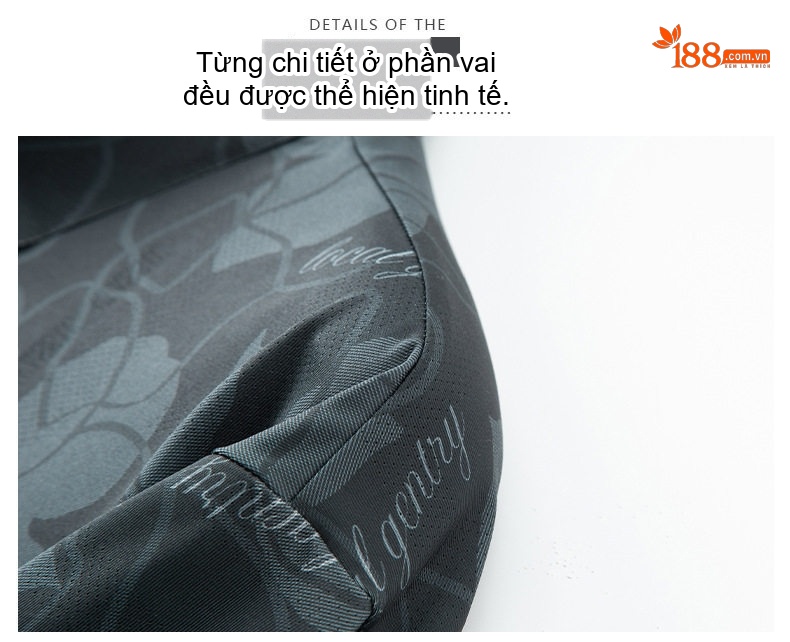 Áo Sơ Mi Tay Ngắn Nam Họa Tiết Hoa Lá Lụa Băng Mát Mẻ Thoáng Khí Màu Xám Đen chi tiết 17