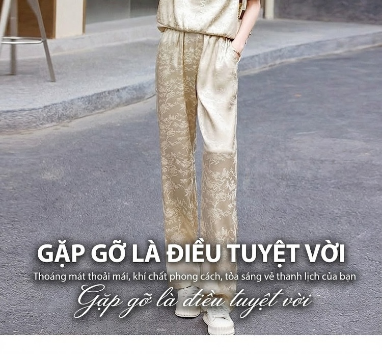 Bộ Quần Áo Nữ Họa Tiết Thêu, Cổ Tàu, Tay Ngắn Phong Cách Retro Màu Vàng, Hồng chi tiết 7