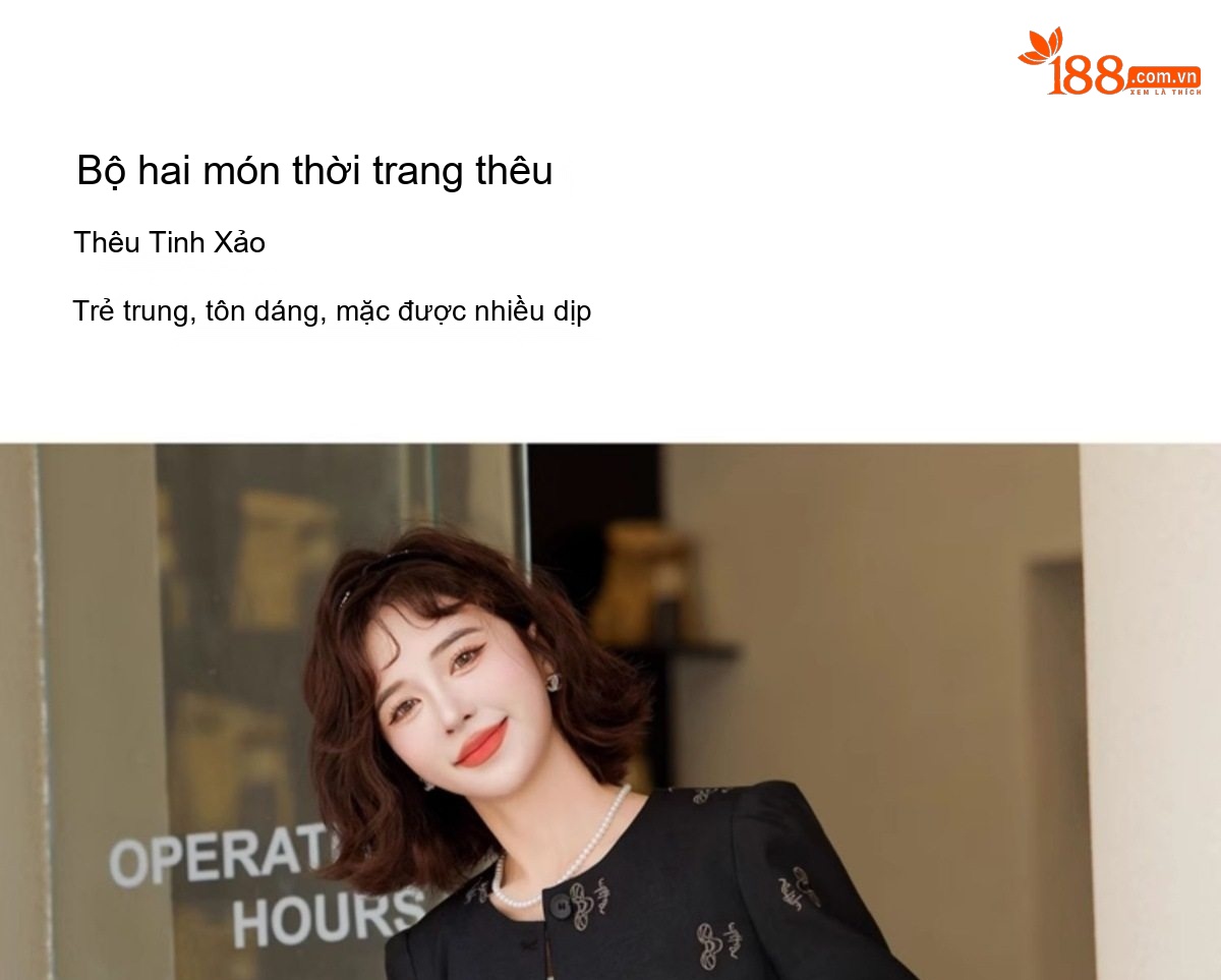 Set Áo Khoác và Chân Váy Ngắn Xếp Ly Phong Cách Tiểu Thư Màu Đen, Xám chi tiết 6