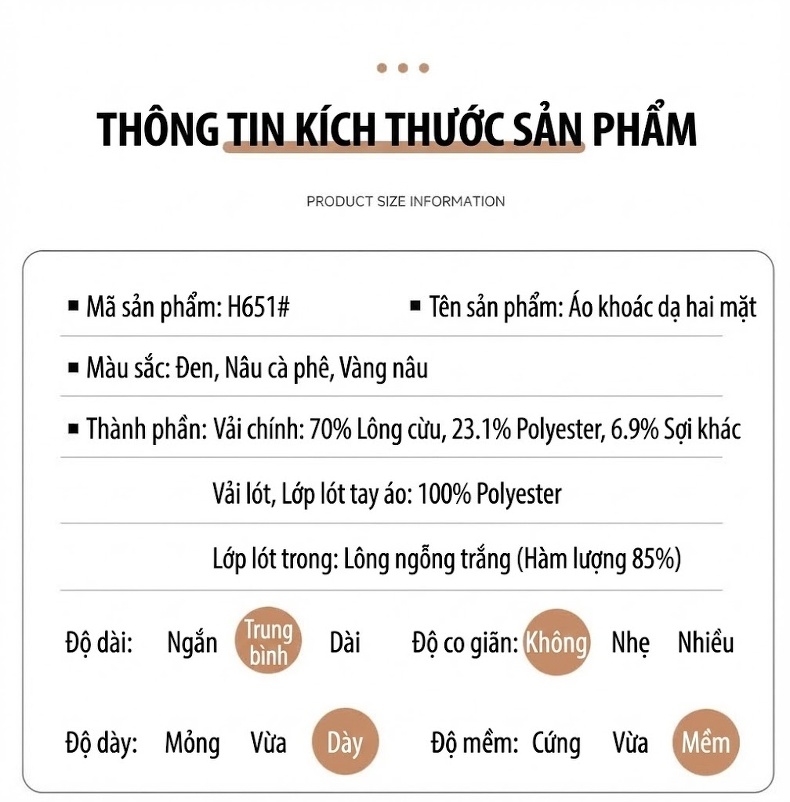 Áo Khoác Dạ Nam Lông Vũ Tháo Rời Dáng Dài Màu Đen, Nâu chi tiết 19